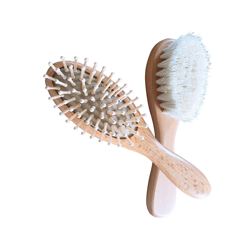 Manufacturer for Bristle Nail Brush -
 Wooden Baby Hair Brush And Comb Set – FOREVER MOVING PLASTIC